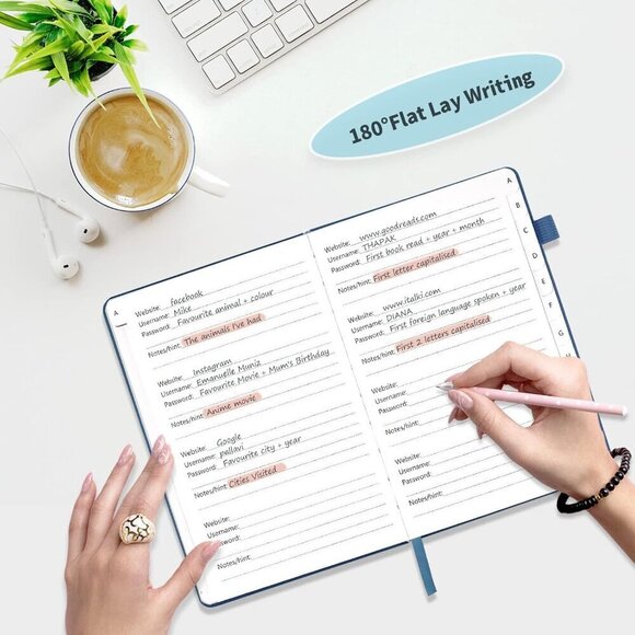 COPY - Password Book with Alphabetical Tabs, Hardcover Password Keeper, Passwor… - Picture 6 of 6